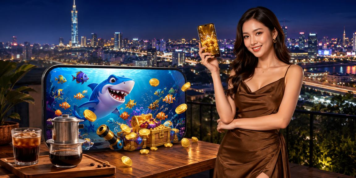 Khung cảnh thư giãn tại casino Hồ Chí Minh kết hợp cà phê